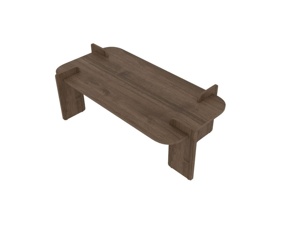 Mesa de centro de madeira "Lovge" 120 x 60 x 35 cm - Nogueira