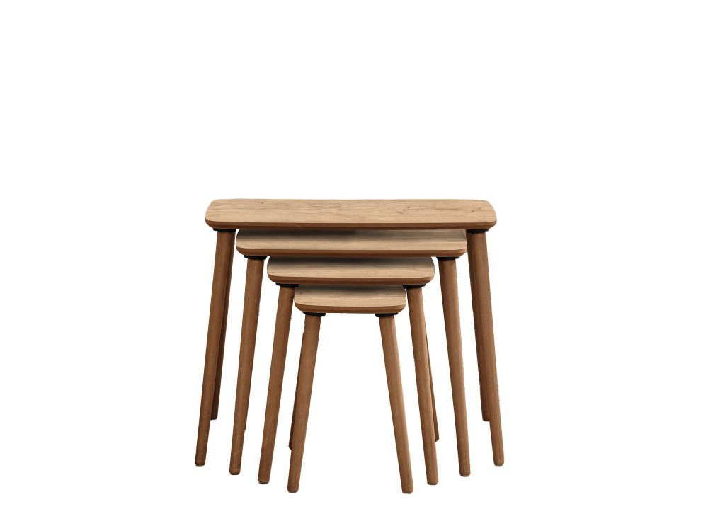 Luci" Mesa de encaixe de madeira com 4 peças 70 x 40 x 55 cm - Carvalho