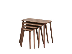 Luci" Mesa de encaixe de madeira com 4 peças 70 x 40 x 55 cm - Nogueira