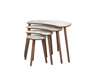Mesa de encaixe em madeira "Moon" (4 peças) 40 x 75 x 55 cm - Branco