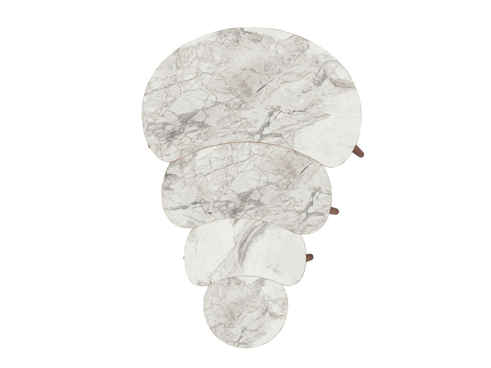 Mesa de encaixe em madeira "Moon" (4 peças) 40 x 75 x 55 cm - Branco