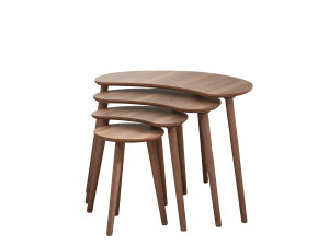 Mesa de encaixe em madeira "Moon" (4 peças) 40 x 75 x 55 cm - Nogueira