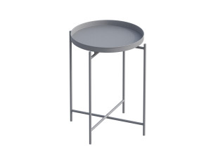 Mesa de centro metálica "Sheby" 46 x 46 x 56 cm - Cinzento