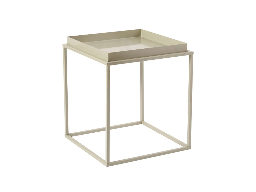 Mesa de centro metálica "Koala" 45 x 45 x 52 cm - Taupe