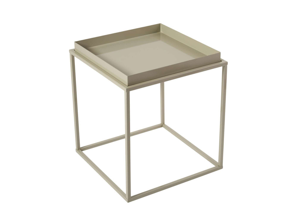 Mesa de centro metálica "Koala" 45 x 45 x 52 cm - Taupe