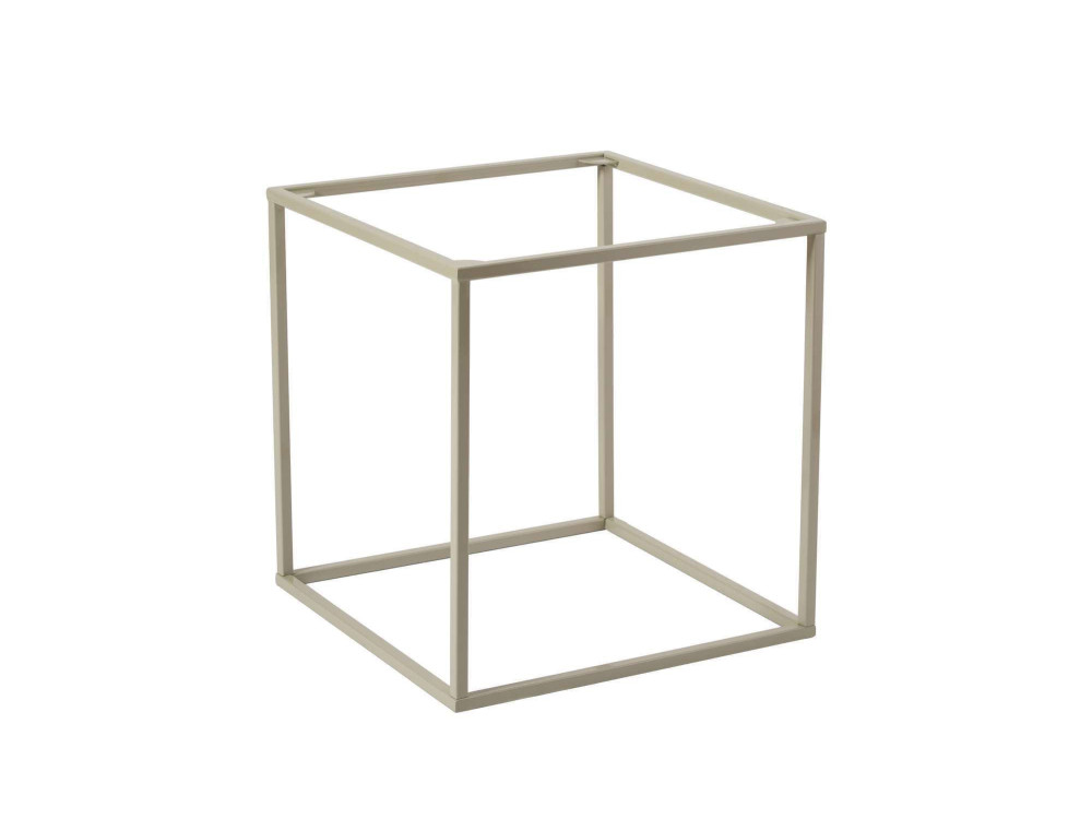 Mesa de centro metálica "Koala" 45 x 45 x 52 cm - Taupe
