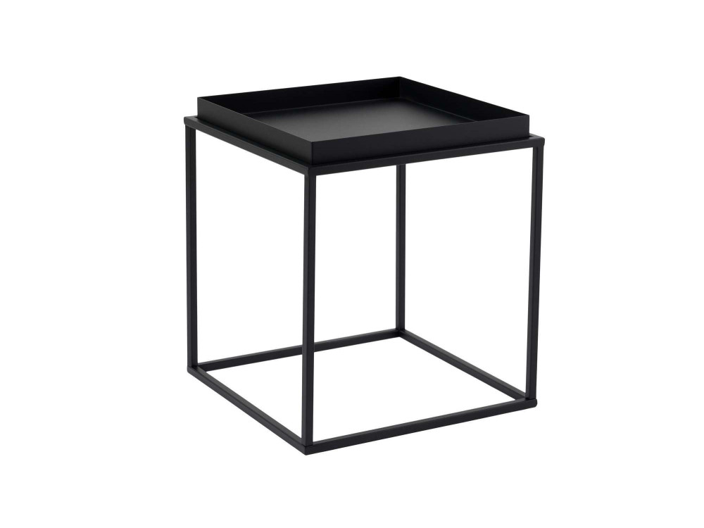 Mesa de centro metálica "Koala" 45 x 45 x 52 cm - Preto