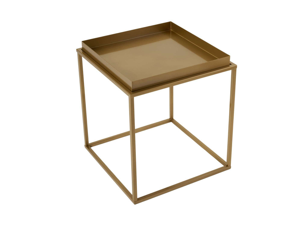 Mesa de centro metálica "Koala" 45 x 45 x 52 cm - Ouro