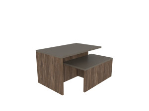 Mesa de encaixe de madeira "Twins" com 2 peças 72 x 45 x 42 cm - Taupe