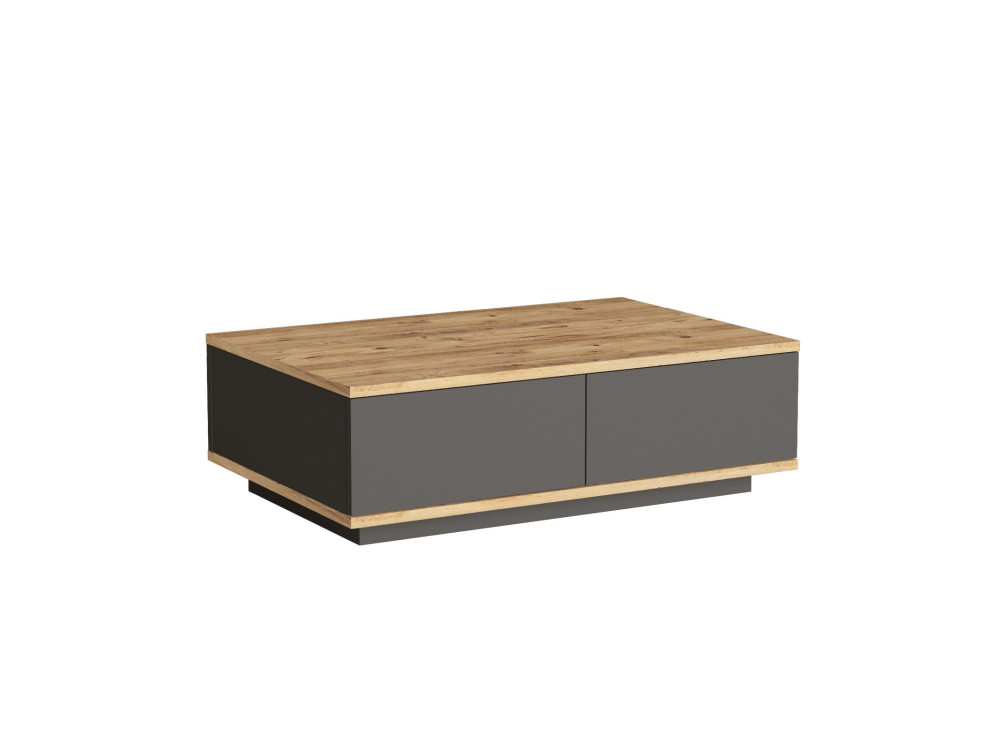 Mesa de centro em madeira "Frew" - 90 x 60 x 28 cm - Castanho