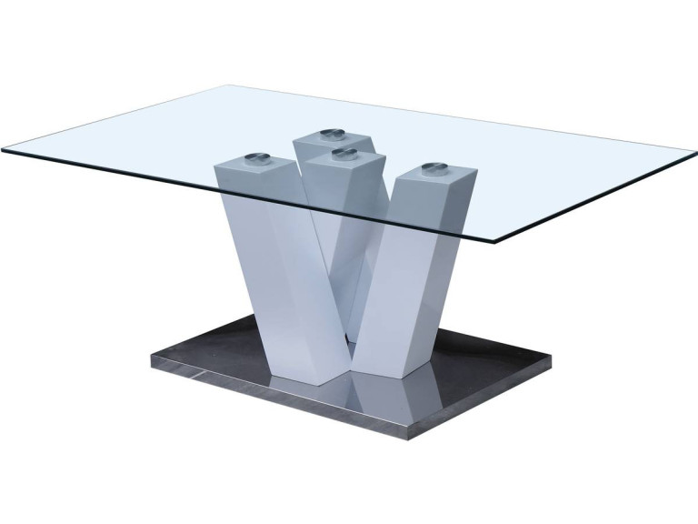 Mesa de centro "Gaya" - 110 x 60 x 40 cm - Lacada Branco