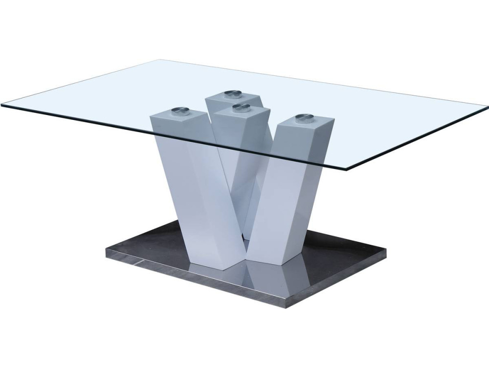 Mesa de centro "Gaya" - 110 x 60 x 40 cm - Lacada Branco