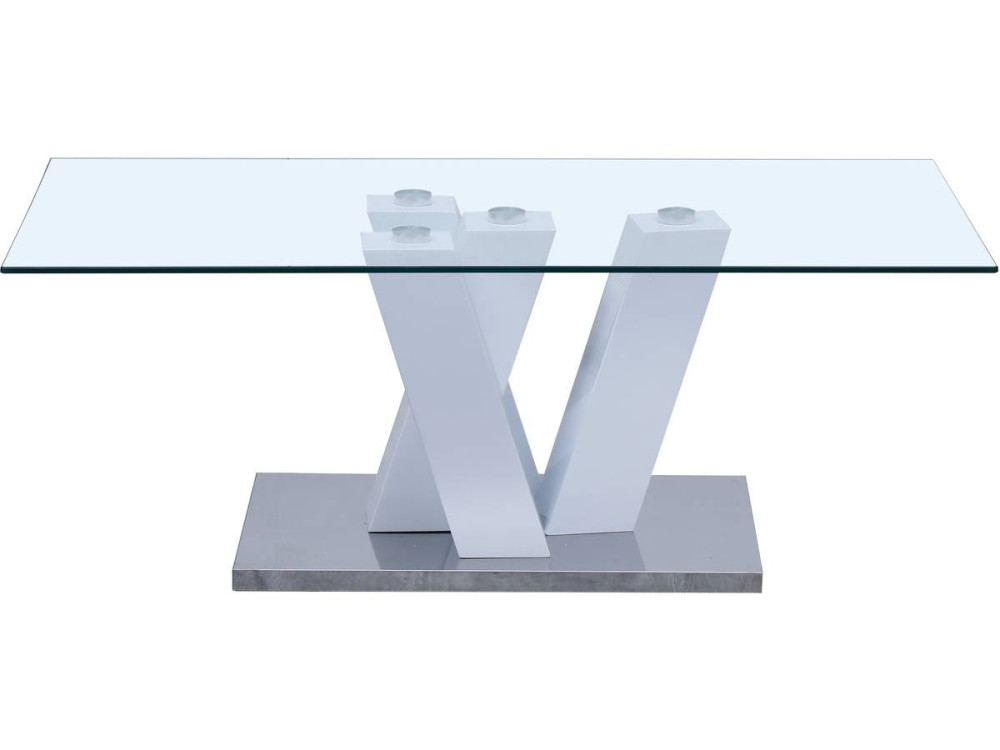 Mesa de centro "Gaya" - 110 x 60 x 40 cm - Lacada Branco