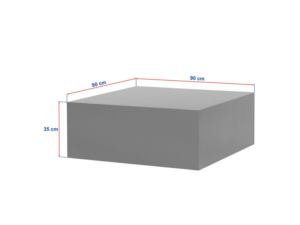 Mesa de centro "Prizma" em MDF - 90 x 90 x 35 cm - Carvalho safira