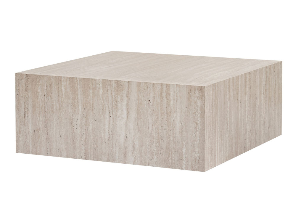 Mesa de centro em MDF "Prizma" - 90 x 90 x 35 cm - Travertino