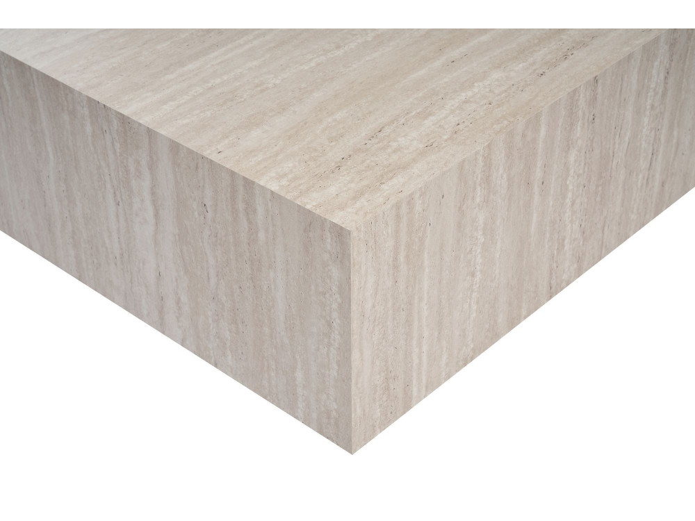 Mesa de centro em MDF "Prizma" - 90 x 90 x 35 cm - Travertino
