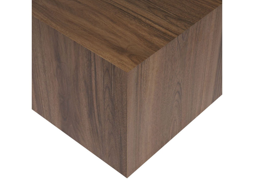 Mesa de centro em MDF "Prizma" - 90 x 90 x 35 cm - Nogueira