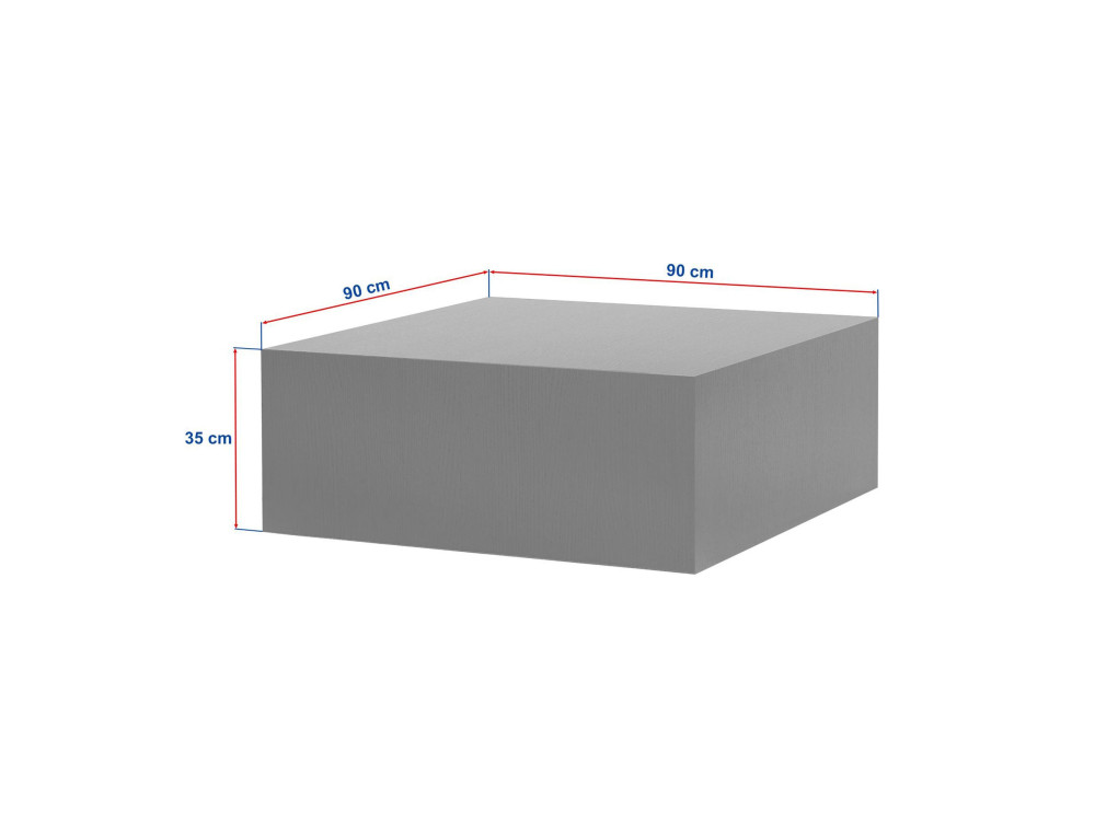 Mesa de centro em MDF "Prizma" - 90 x 90 x 35 cm - Nogueira