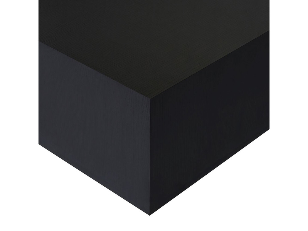 Mesa de centro "Prizma" em MDF - 90 x 90 x 35 cm - Madeira preta
