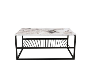 Mesa de centro em madeira "Asude" - 95 x 55 x 42 cm - Branco