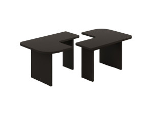 Conjunto de mesas de centro em madeira "Iris" - 90 x 45 x 35 cm - Cinzento antracite