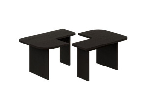 Conjunto de mesa de centro em madeira "Iris" - 90 x 45 x 35 cm - Preto