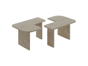 Conjunto de mesa de centro em madeira "Iris" - 90 x 45 x 35 cm - Travertino