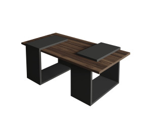 Mesa de centro de madeira "Matris" - 90 x 46 x 37 cm - Castanho