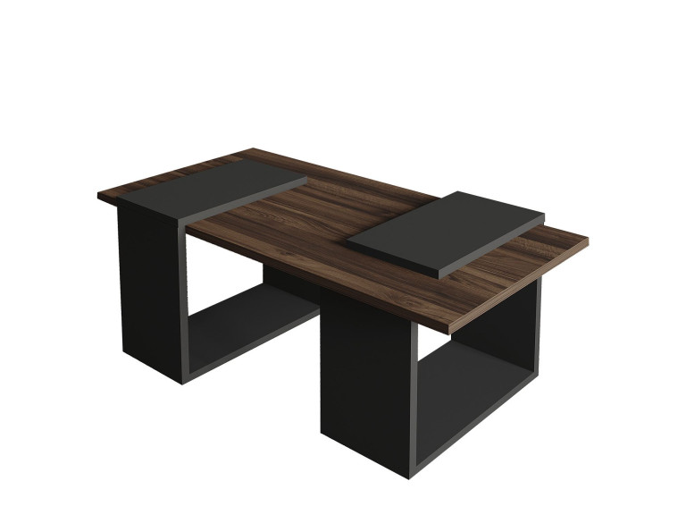 Mesa de centro de madeira "Matris" - 90 x 46 x 37 cm - Castanho