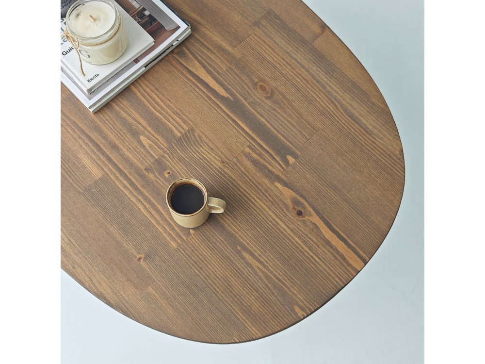 Mesa de centro em madeira "Elysia" - 120 x 60 x 40 cm - Castanho