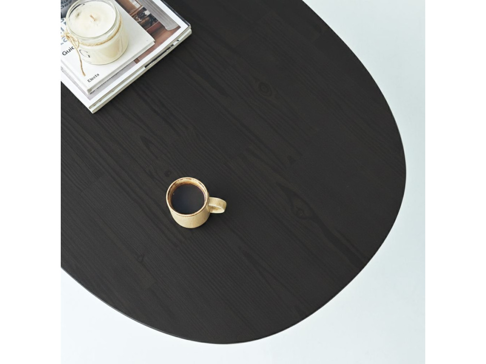 Mesa de centro em madeira "Elysia" - 120 x 60 x 40 cm - Preto