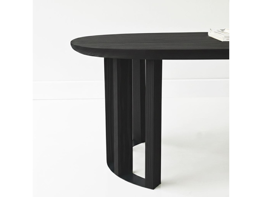 Mesa de centro em madeira "Elysia" - 120 x 60 x 40 cm - Preto