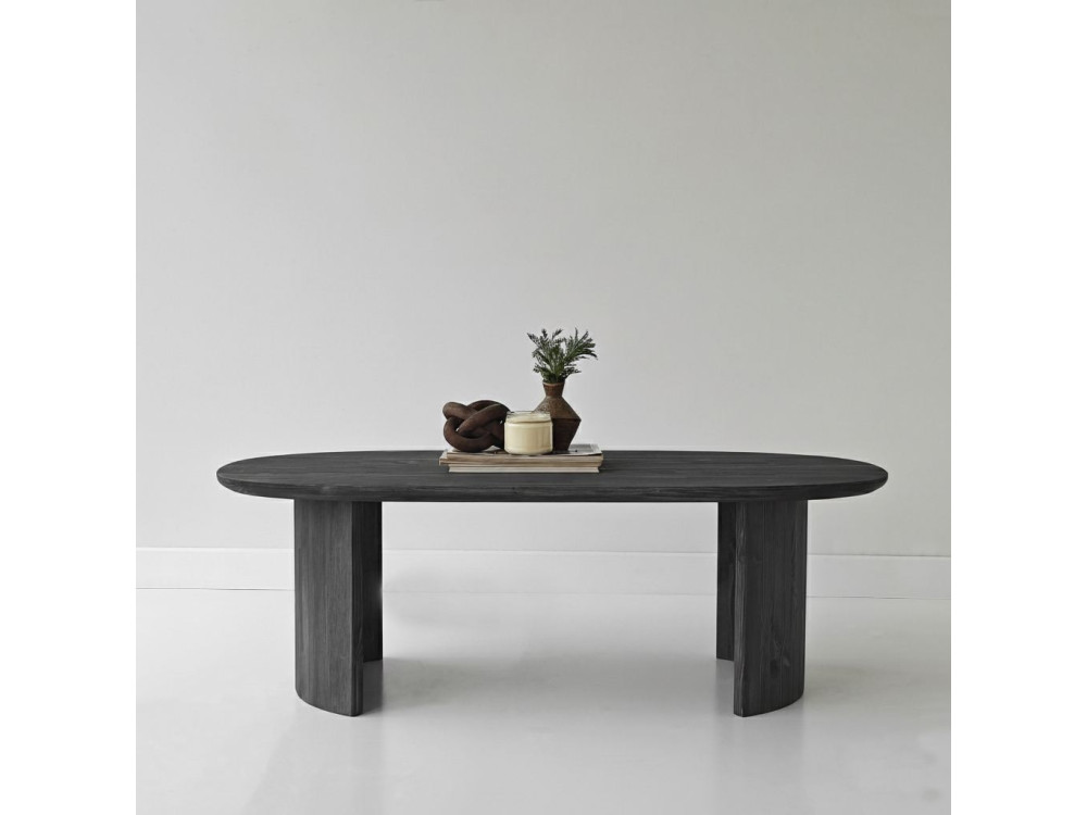 Mesa de centro em madeira "Hudson" - 120 x 60 x 40 cm - Cinzento antracite