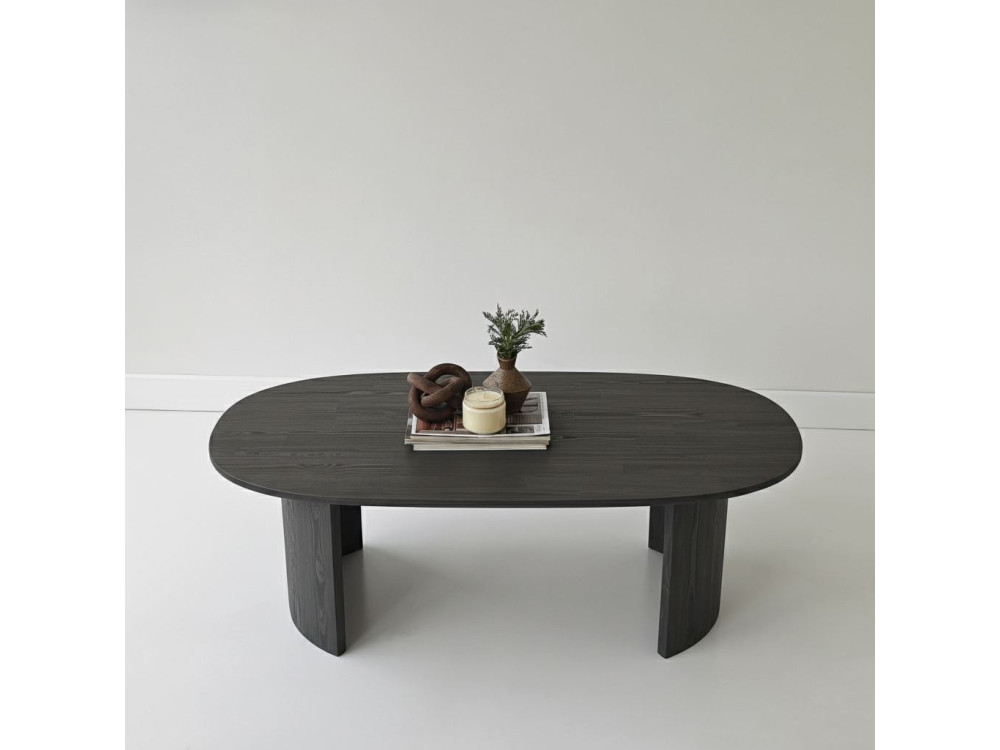 Mesa de centro em madeira "Hudson" - 120 x 60 x 40 cm - Cinzento antracite