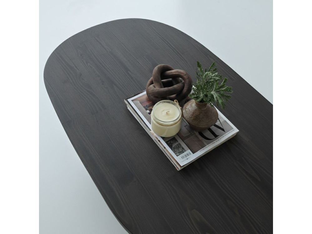 Mesa de centro em madeira "Hudson" - 120 x 60 x 40 cm - Cinzento antracite