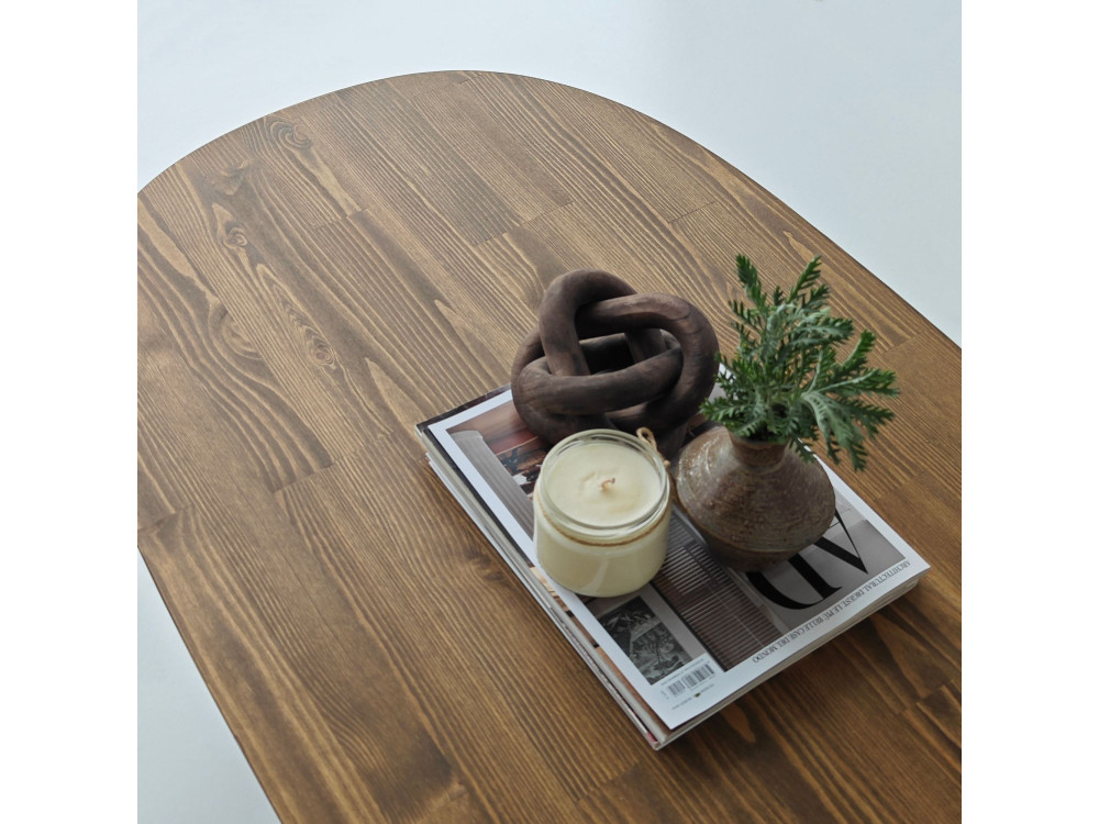 Mesa de centro em madeira "Hudson" - 120 x 60 x 40 cm - Castanho