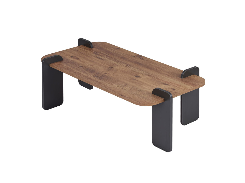 Mesa de centro em madeira "Renard" - 120 x 60 x 35 cm - Castanho claro