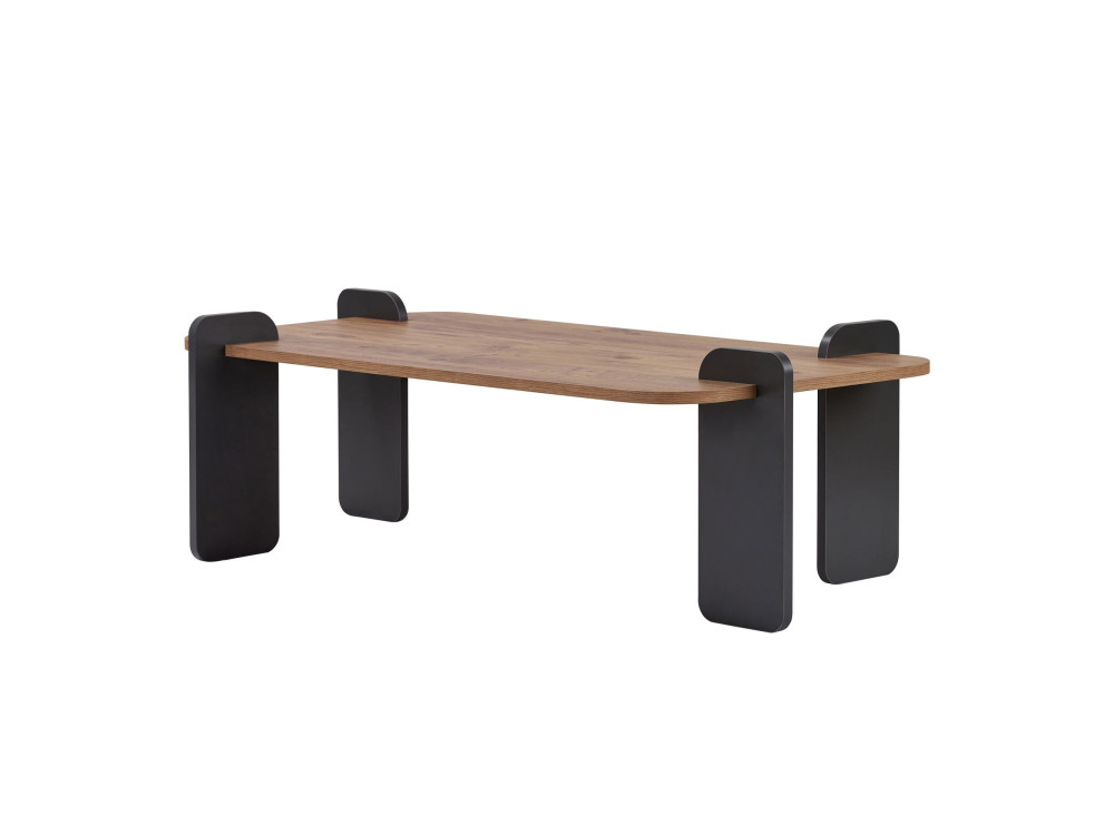 Mesa de centro em madeira "Renard" - 120 x 60 x 35 cm - Castanho claro