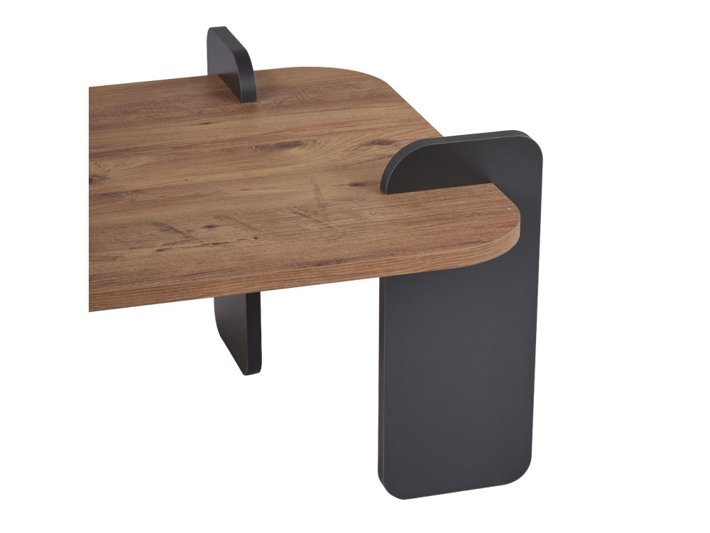 Mesa de centro em madeira "Renard" - 120 x 60 x 35 cm - Castanho claro