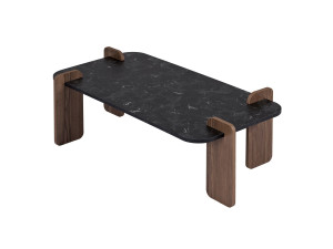 Mesa de centro em madeira "Renard" - 120 x 60 x 35 cm - Preto