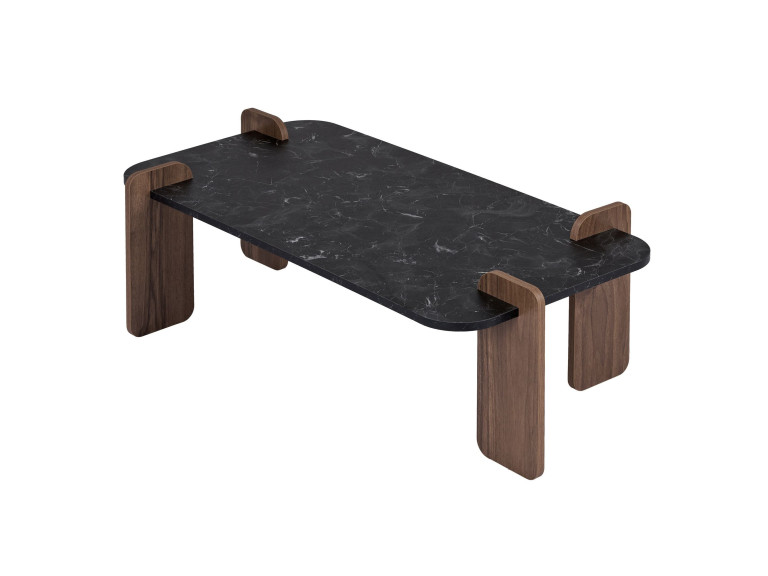 Mesa de centro em madeira "Renard" - 120 x 60 x 35 cm - Preto