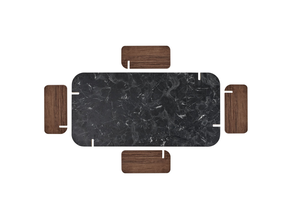 Mesa de centro em madeira "Renard" - 120 x 60 x 35 cm - Preto