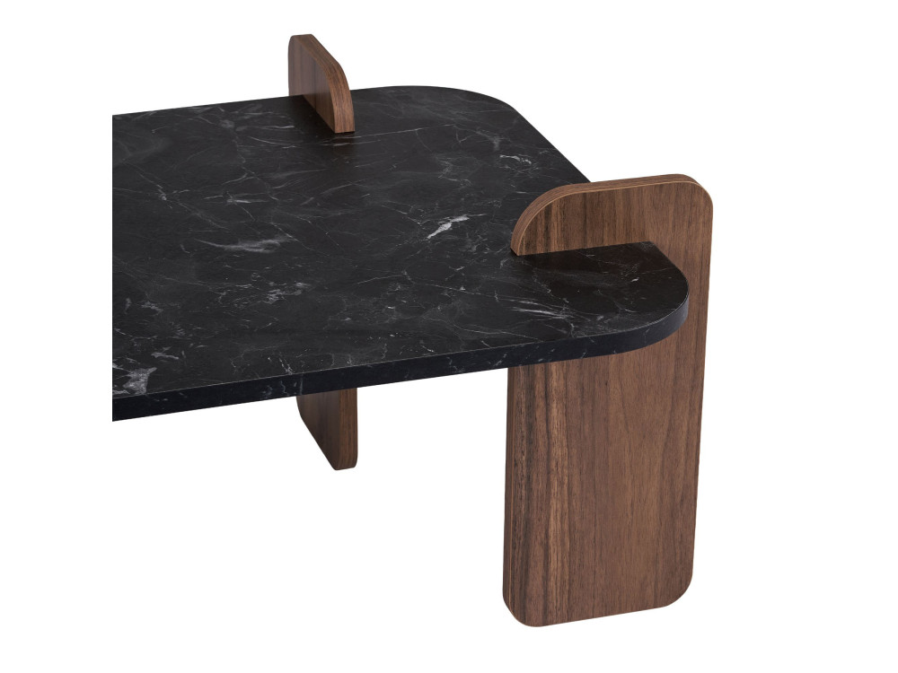 Mesa de centro em madeira "Renard" - 120 x 60 x 35 cm - Preto