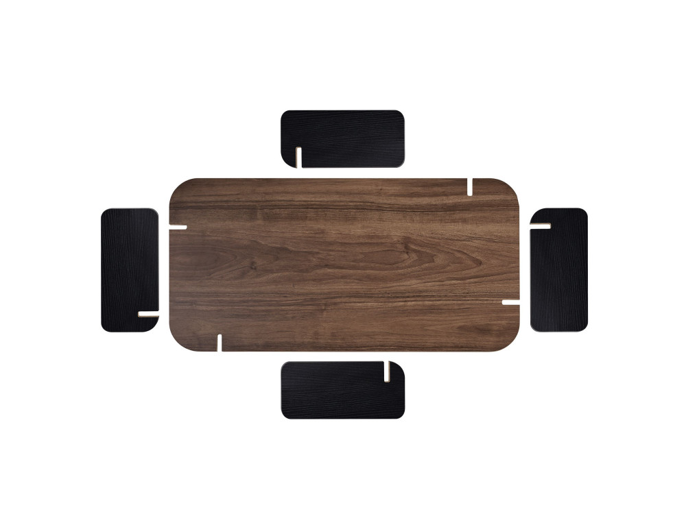 Mesa de centro em madeira "Renard" - 120 x 60 x 35 cm - Castanho