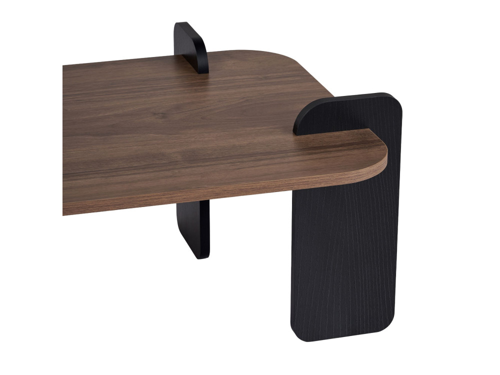 Mesa de centro em madeira "Renard" - 120 x 60 x 35 cm - Castanho