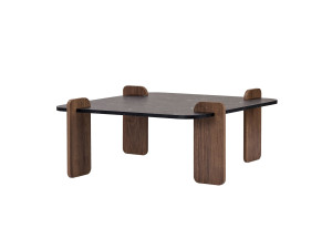 Mesa de centro em madeira "Marais" - 90 x 90 x 35 cm - Preto
