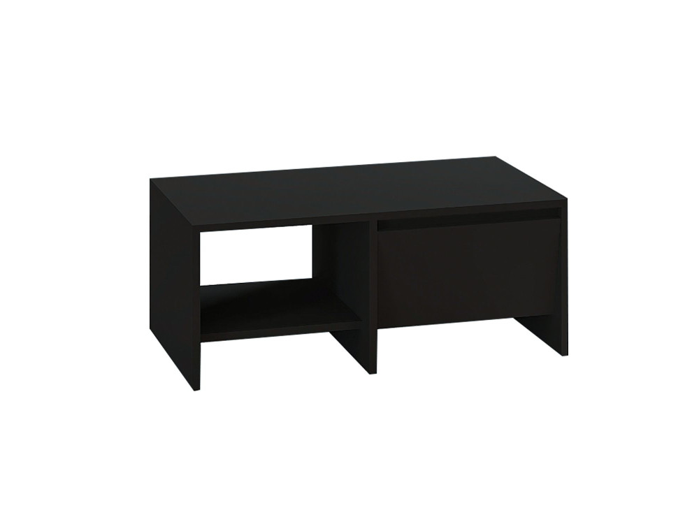 Mesa de centro de madeira "Laris" - 90 x 45 x 35 cm - Preto