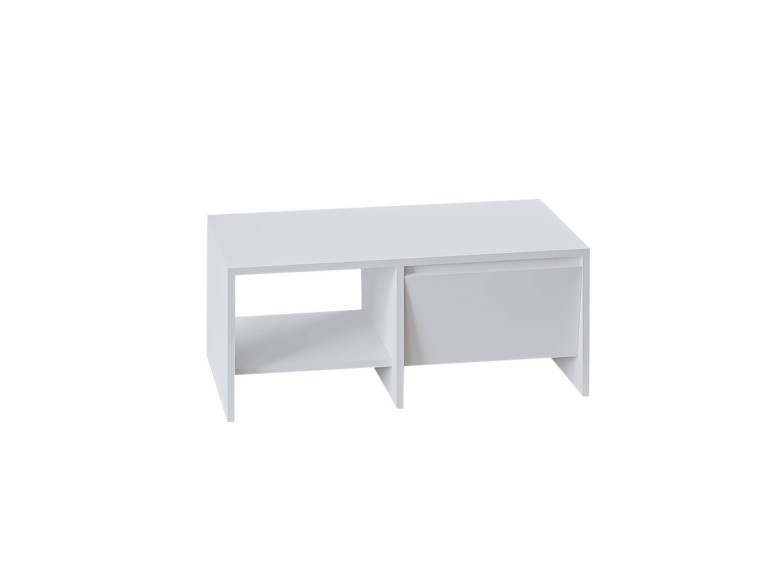 Mesa de centro de madeira "Laris" - 90 x 45 x 35 cm - Branco
