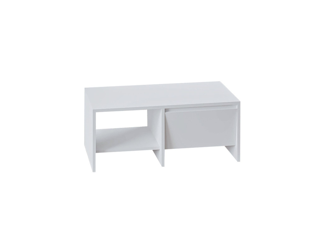 Mesa de centro de madeira "Laris" - 90 x 45 x 35 cm - Branco