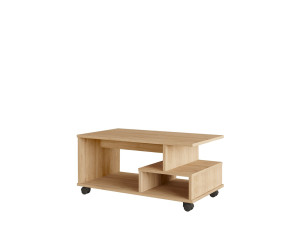 Mesa de centro de madeira "MIN9" - 90 x 51 x 42 cm - Bege